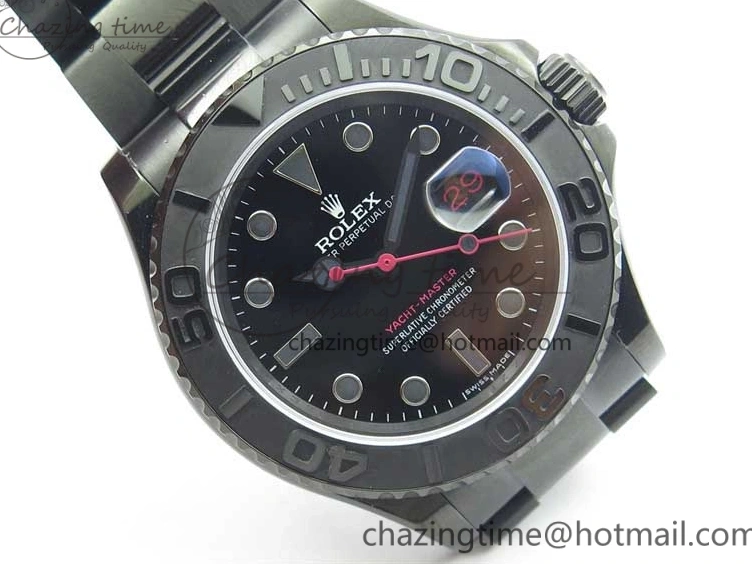 MiroTime 0901 EasyCare Yacht-Master 116622 DLC VRF Best Edition Black Dial on DLC Bracelet VR 2918
